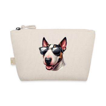 Chiot Bull Terrier portant des lunettes de soleil - Trousse biologique - nature - Devant