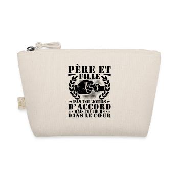 Vater und Tochter Vatertag Geschenk Vintage Humor - Bio-Täschchen - Natur - Vorne