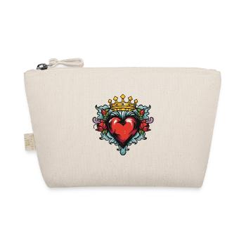 Heart Crown Love - Organic Pouch - nature - Front