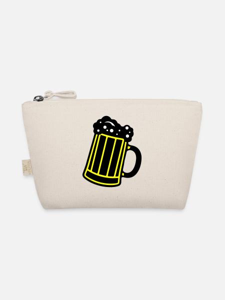 Bierkrug Bier Symbol Prost - Bio-Täschchen - Natur - Vorne