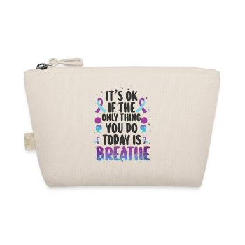 Mental Health Warrior Purple and Turquoise - Organic Pouch - nature - Front