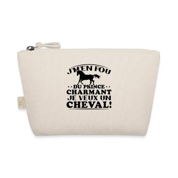 I don't care about Prince Charming, I want a horse - Organic Pouch - nature - Front