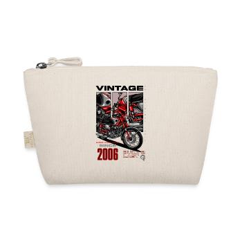 Vintage Motorrad Biker Motorrad Geburtstag 2006 - Bio-Täschchen - Natur - Vorne
