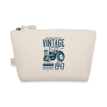 Vintage Traktor Landwirt Geburtstag geboren 1947 - Bio-Täschchen - Natur - Vorne