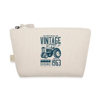 Vintage Traktor Landwirt Geburtstag geboren 1963 - Bio-Täschchen - Natur - Vorne