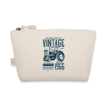 Vintage Traktor Landwirt Geburtstag geboren 1966 - Bio-Täschchen - Natur - Vorne