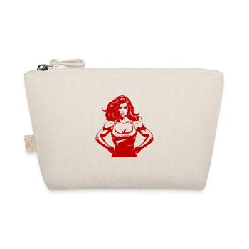 Woman Muscles Gym Bodybuilding Fitness - Organic Pouch - nature - Front