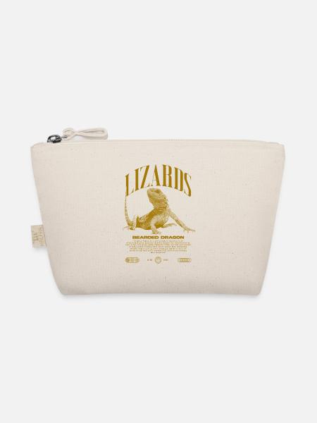 Bearded Dragon Streetwear Lizard Keeper - Organic Pouch - nature - Front