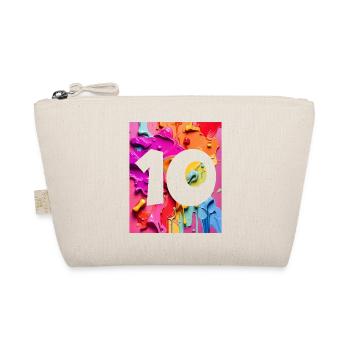 NO. 10 NUMBER 10 COLORFUL 10TH BIRTHDAY - Organic Pouch - nature - Front