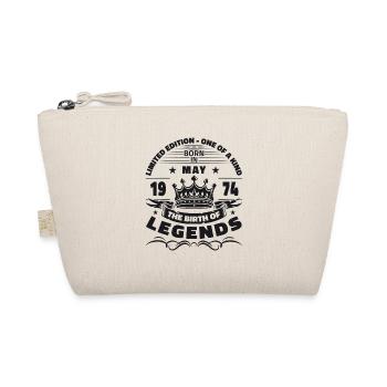 50th Birthday Man Legend May Vintage 1974 - Organic Pouch - nature - Front