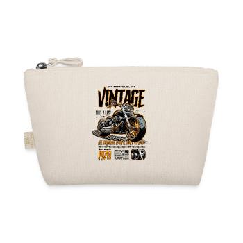 Motorcycle Bikers Motorbike Birthday Born In 1970 - Organic Pouch - nature - Front