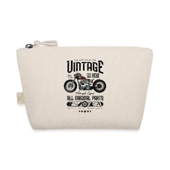 Vintage Motorrad Motorrad Motorrad Geburtstag 1930 - Bio-Täschchen - Natur - Vorne