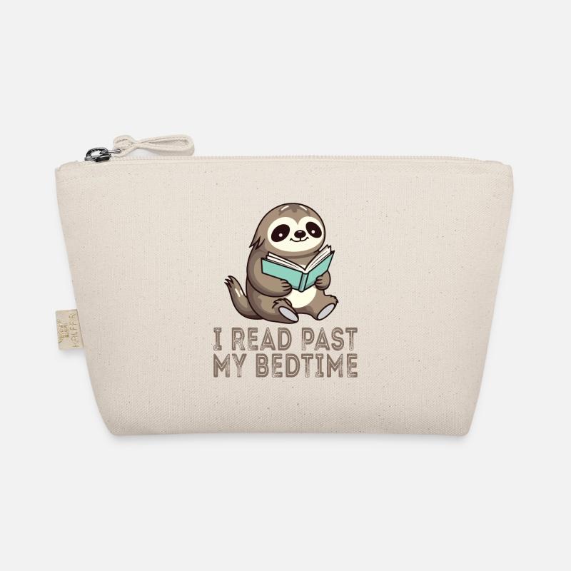 I read after bedtime read sloth Organic Pouch