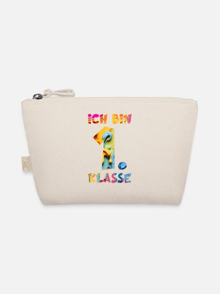 ICH BIN 1. KLASSE SCHULKIND - Bio-Täschchen - Natur