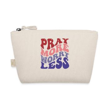 Priez plus Inquiétez-vous moins Priez Prière Verset biblique Jésus - Trousse biologique - nature - Devant