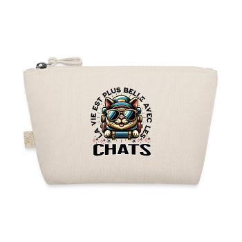 Cool Chat La Vie Est Plus Belle Avec Les Chats - Trousse biologique - nature - Devant