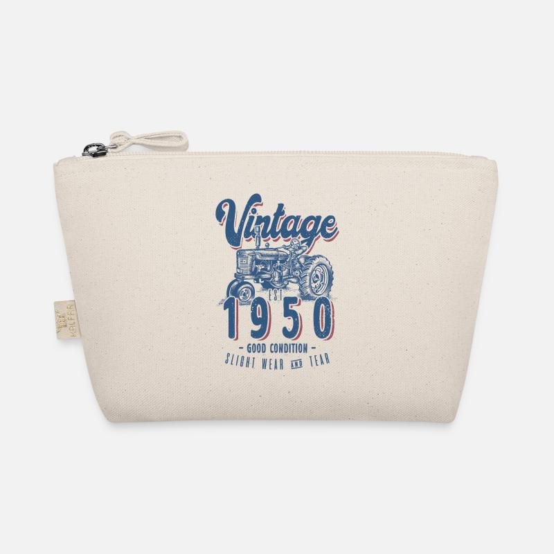 Oldtimer Traktor Farmer Geburtstag geboren 1950 Bio-Täschchen