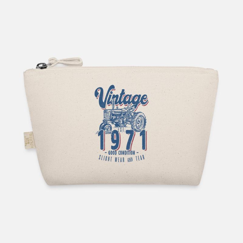 Oldtimer Traktor Farmer Geburtstag geboren 1971 Bio-Täschchen