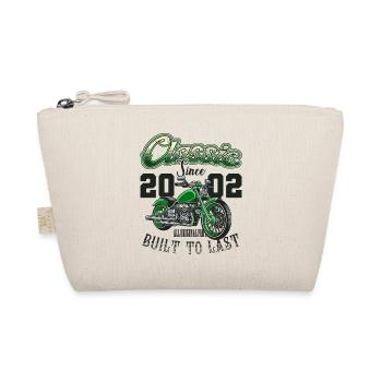 Motorcycle Bikers Motorbike Birthday Born In 2002 - Organic Pouch - nature - Front
