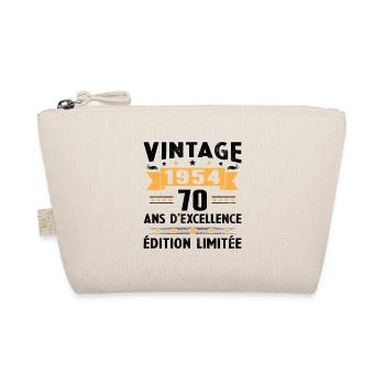 Jahrgang 1954 70 Jahre Geburtstagsgeschenk - Bio-Täschchen - Natur - Vorne