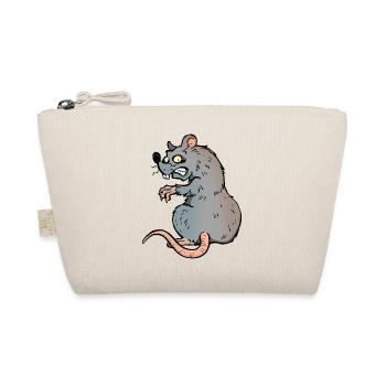 Witzige Ratte mit irrem Blick Tolles Geschenk - Bio-Täschchen - Natur - Vorne
