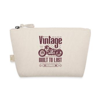 Vintage Motorcycle Bikers Motorbike Birthday 2015 - Organic Pouch - nature - Front