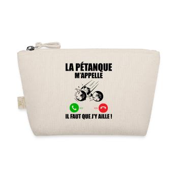 Pétanque calls me, Bouliste gift - Organic Pouch - nature - Front