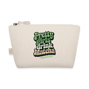 "Pretty Girls Drink Matcha", Retro Green Tea - Organic Pouch - nature - Front