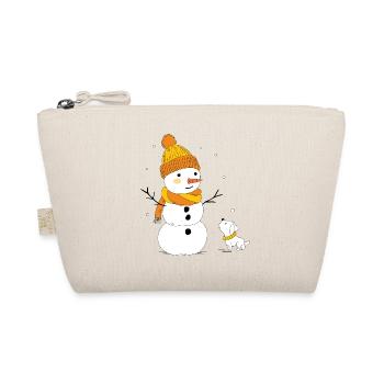 Bonhomme de neige et chien - Trousse biologique - nature - Devant