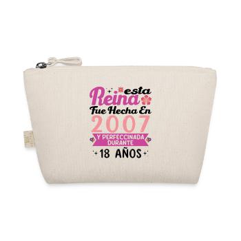18 Year Old Birthday Gift Woman Made In 2007 - Organic Pouch - nature - Front