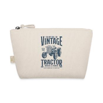 Vintage Tractor Farmer Birthday Born In 1985 - Organic Pouch - nature - Front