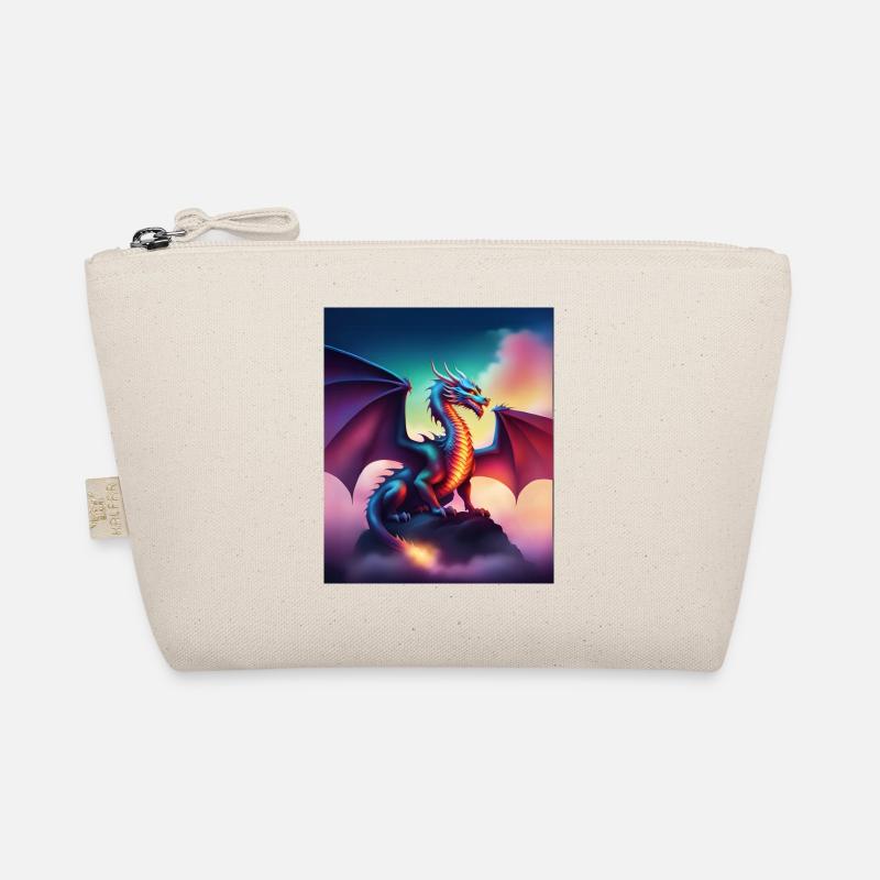 Drache auf einer Klippe Bio-Täschchen