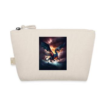 Cool dragon flying over the clouds - Organic Pouch - nature - Front