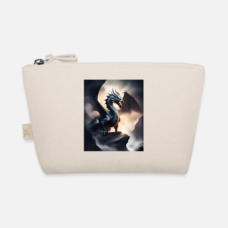 dark shadow dragon Organic Pouch
