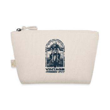 Moto Vintage Motards Moto Anniversaire 1970 - Trousse biologique - nature - Devant
