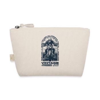 Vintage Motorcycle Bikers Motorbike Birthday 2016 - Organic Pouch - nature - Front