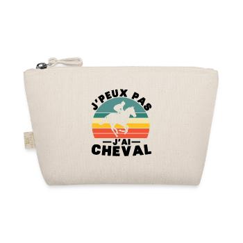 Je peux pas j ai Cheval Humour cadeau - Trousse biologique - nature - Devant