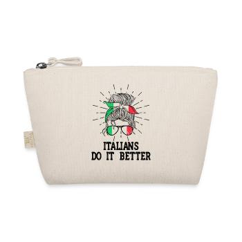 Italienerin Italien Lustiger Spruch Geschenkidee - Bio-Täschchen - Natur - Vorne