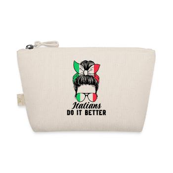 Italienerin Italien Lustiger Spruch Geschenkidee - Bio-Täschchen - Natur - Vorne