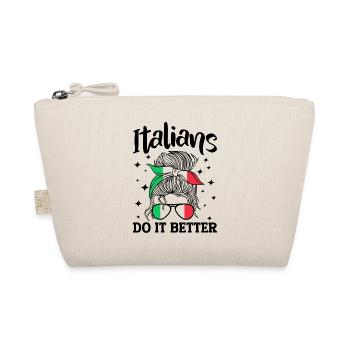 Italienerin Italien Lustiger Spruch Geschenkidee - Bio-Täschchen - Natur - Vorne