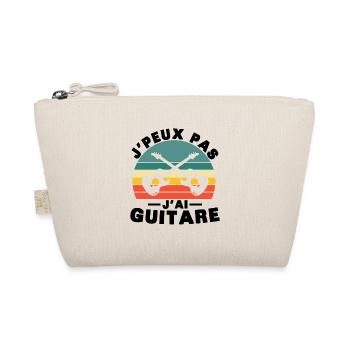 Je peux pas j ai Guitare Humour cadeau - Trousse biologique - nature - Devant