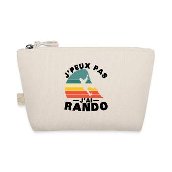 Ich kann nicht haben Rando Humor Geschenk Wanderer - Bio-Täschchen - Natur - Vorne