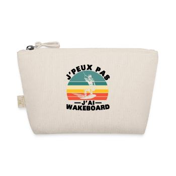 Ich kann kein Wakeboard-Humor-Geschenk haben - Bio-Täschchen - Natur - Vorne
