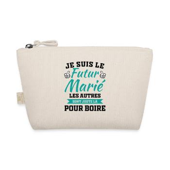 Ich bin der Bräutigam in spe Humor Geschenk an Bräutigam - Bio-Täschchen - Natur - Vorne