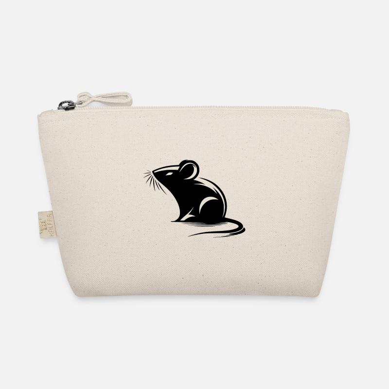 Little Cute Mouse Drawing Organic Pouch