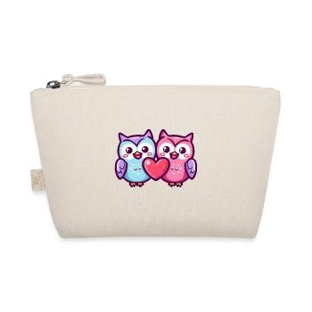 Hibou Bande Dessinée Couple Amour - Trousse biologique - nature - Devant