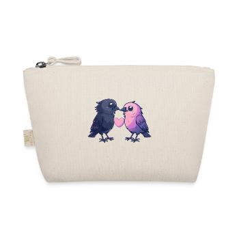 Corbeau Couple Corbeau Dans L’amour Animaux Saint Valentin - Trousse biologique - nature - Devant