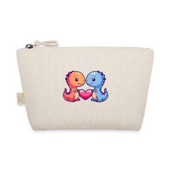 Dinosaure T-Rex Couple Amour Couple Amoureux - Trousse biologique - nature - Devant