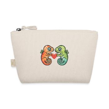 Couple Caméléon Amour Couple Amoureux - Trousse biologique - nature - Devant
