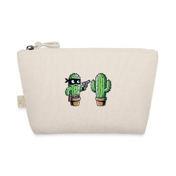 Funny Cactus Wild West Raid - Organic Pouch - nature - Front